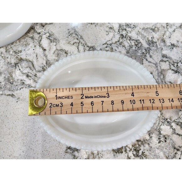 VINTAGE WESTMORELAND ROOSTER ON NEST - WHITE MILK GLASS W/ Red Accents - Picture 9 of 10